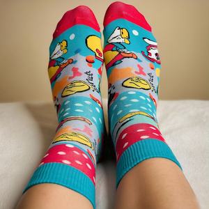 Calcetines deportivos tejidos de alta calidad al por mayor de fabricante, calcetines deportivos estampados cómodos y antideslizantes de algodón antibacteriano - Product Image 2