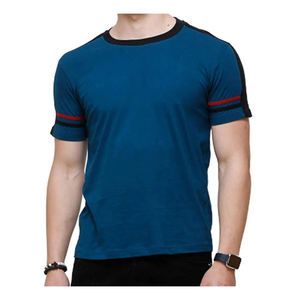 T-shirts vierges respirants 100 % coton pour hommes, à prix de gros, avec motifs imprimés personnalisés, service OEM, fabriqués au Pakistan - Product Image 1