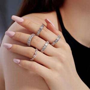 Unisex 14K Solid <b>Gold</b> 14K <b>Gold</b> Plated Luxury <b>Cocktail</b> <b>Ring</b> Lab Grown Diamond Pave Setting Engagement Third Party Certified - Product Image 1