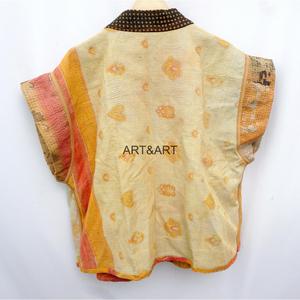 Nueva llegada, hermosa chaqueta Kantha vintage de algodón con patchwork, estilo étnico bohemio, kimono Kantha para mujer - Product Image 5