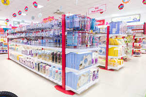 ADONG Premium A49 Estante de exhibición metálico de doble cara Estante de alambre de acero recubierto de polvo independiente Solución de almacenamiento para - Product Image 3