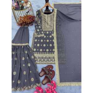 Top de diseñador para mujer y conjunto Dupatta elegante para fiesta estilo Plazzo - Product Image 5