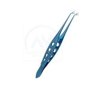 Pinzas Quirúrgicas Azules con Puntas Curvas para Cirugía General, Instrumento Manual con Certificación CE, Clase I - Product Image 1