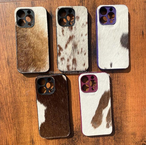 Nueva funda de teléfono auténtica Hair On Hide, funda de teléfono de cuero de vaca occidental, funda de teléfono de lujo Vintage personalizada para teléfono móvil 14/15 Pro - Product Image 2