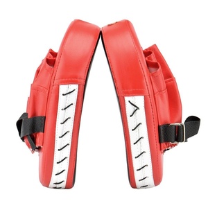 New Arrival Professional Kickboxing Focus Mitts Genuine Leather Curved Punching Training Pad Boxing Focus Mitts - Product Image 1