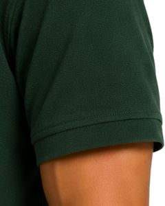 Camisa Polo Personalizada para Hombre en Verde Oscuro, Manga Corta, Tela Piqué de Algodón, Diseño Liso Informal, Cuello Clásico, Verano - Product Image 5