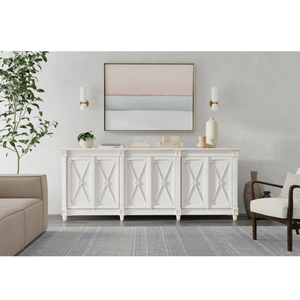 <b>Rustic</b> White <b>Sideboard</b> Cabinet French Buffet Storage Console Living Room Dining Room Furniture - Product Image 2