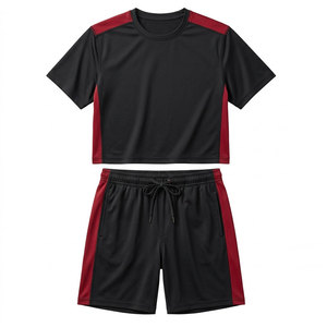 เสื้อยืดและกางเกงขาสั้นผู้ชายสุดอินเทรนด์สำหรับฤดูร้อน ผ้าเนื้อนุ่ม สวมใส่สบาย เหมาะสำหรับใส่ลำลอง ออกกำลังกาย และเล่นกีฬา - Product Image 1
