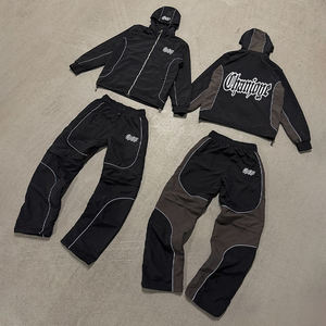 Custom Design Nylon <b>Jacket</b> High Quality Custom Nylon Sublimation Tracksuit Men's Latest Design Sweat suit Windbreaker Tracksuit - Product Image 5