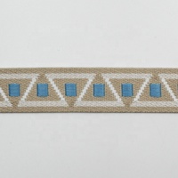 Sangle en jacquard tissée personnalisée à double face en polyester haute ténacité de 38 mm à motif ethnique pour sangles de sac