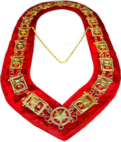 Collar de Cadena Shriner de Alta Calidad a Precio de Fábrica al por Mayor, Joyas Masónicas, Regalia Masónica Moderna, Chapado en Oro, Metal Cepillado