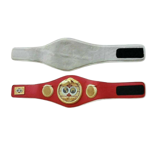 Cinturón de Campeonato Rojo Personalizable con Emblema Dorado, Cinturón de Título de Boxeo de Primera Calidad para Deportes y Coleccionistas - Product Image 1