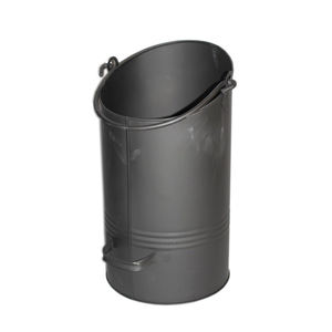 Cubo de carbón minimalista de metal con revestimiento de bronce y asa para hogar, jardín y chimenea - Product Image 3