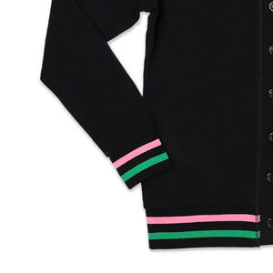 Nouveau style – Cardigan décontracté d'hiver pour homme, pull universitaire noir anti-plis en nylon/acrylique épais avec boutons dissimulés sur le devant - Product Image 2