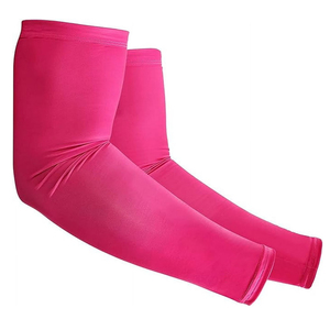 Mangas Protectoras para Brazos Unisex de Poliéster/Spandex, Color Rosa Sólido, Nueva Llegada, Calidad Premium, Transpirables, de Secado Rápido y Ligeras - Product Image 1