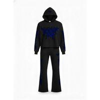 Ensemble sweat-shirt et pantalon de survêtement personnalisé avec impression graphique pour homme, style Y2K, en molleton épais, streetwear, jogging, tenue deux pièces