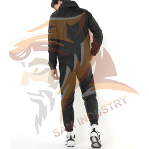 Conjunto de Chándal Cortavientos de Poliéster/Nylon Sólido con Capucha para Hombre, Novedad de Invierno, Ropa Casual Sólida de Invierno, Conjunto Cortavientos para Hombre - Product Image 3