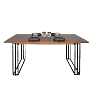 Mesa de comedor moderna de madera maciza para casa, apartamento, hotel, Colección Queens - Product Image 1