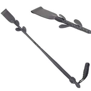 Látigo de cuero genuino de vaca con mango trenzado para la muñeca - Product Image 5