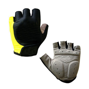 Gants de cyclisme demi-doigts en PU, respirants, en maille, unisexes, pour l'été - Product Image 1