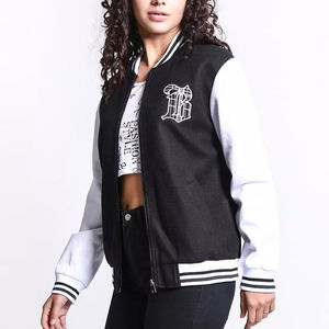 Veste universitaire pour femmes en matériau de haute qualité à 100 %, vente en gros de vestes universitaires pour femmes pour l'extérieur avec votre logo, avec services OEM et ODM - Product Image 1