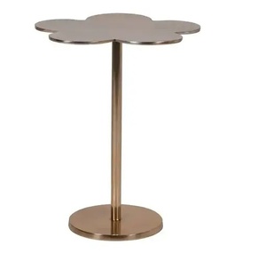 <b>Round</b> <b>Coffee</b> <b>Table</b> with Black Marble Top and Brass Finish Base Contemporary Design for Living Room Decorative Furniture - Product Image 6