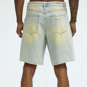 Conjuntos de Shorts de Mezclilla para Hombre, Shorts de Mezclilla de Buena Calidad, Shorts de Mezclilla con Lavado Ácido, Precio Bajo, Stock de Fábrica, Conjuntos Casuales para Hombre - Product Image 4