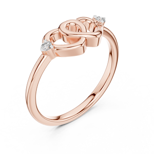 Anillo de Diamantes Cultivados en Laboratorio UNITY LOVE, Oro Amarillo Sólido de 18 Quilates con Baño de Rodio, Anillo Clásico para Mujer, Regalo de Compromiso, San Valentín, Glamuroso - Product Image 6