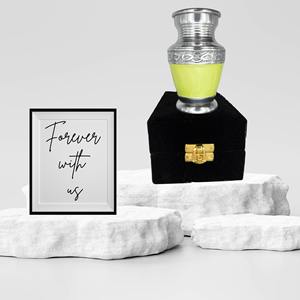 Urna Conmemorativa LU para Cenizas Humanas o de Mascotas, Pequeña Urna para Guardar Cenizas, Grabada en Esmalte Blanco, Estilo Americano, Capacidad de 200 Pulgadas Cúbicas - Product Image 3