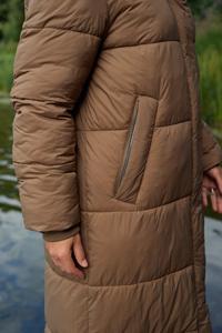 Veste longue matelassée décontractée pour femme, résistante à l'eau, rembourrage en polyester, veste chaude à capuche - Product Image 4