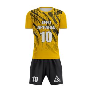 Tenue de football personnalisée la plus vendue, 100 % polyester respirant, prix bas, service OEM, logo personnalisé, ensemble de maillots de football - Product Image 6