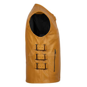 Gilet de moto en cuir personnalisé, couleur sur mesure, gilet de motard en cuir - Product Image 3