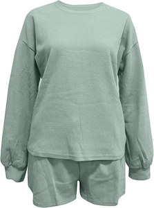 Conjunto de Camiseta Corta con Cierre y Encaje para Mujer, Verano, Ligero, Transpirable, de Algodón, Dos Piezas, para Playa y Uso Diario - Product Image 5