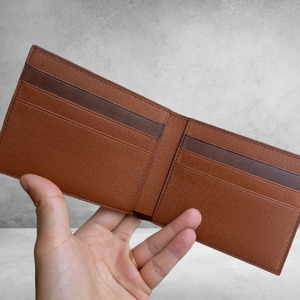 Portefeuilles pour hommes en cuir véritable de haute qualité, design fin et minimaliste, fournisseur en gros, logo personnalisé, OEM, export, mode à bas prix - Product Image 5