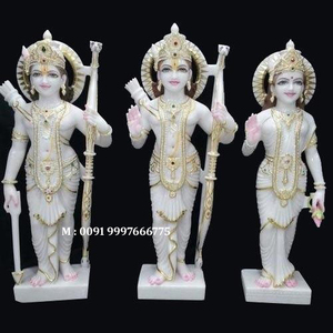 Makrana-mármol blanco puro, nuevo diseño, Lord Shri Ram Ji, Laxman y Mata Sita, escultura de pie bonita - Product Image 2