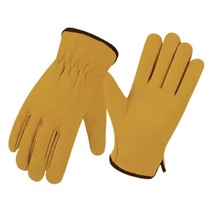 ถุงมือขับรถหนังวัวแท้สีขาวธรรมชาติ หนังแยกชั้น สำหรับงานหนัก ถุงมือนิรภัยสำหรับคนขับรถบรรทุก ใช้งานทั่วไป - Product Image 5