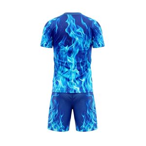 Camiseta de Fútbol con Diseño de Llama Azul, Uniforme de Fútbol con Estampado por Sublimación, Ropa Deportiva Profesional de Alto Rendimiento - Product Image 2