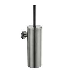 Support mural pour brosse WC en acier inoxydable gris bronze, ensemble moderne et durable pour la nettoyage des salles de bain, idéal pour hôtels et maisons - Product Image 1