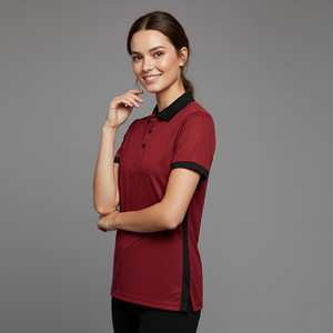 บริการ OEM เสื้อเชิ้ตแขนสั้นคุณภาพสูงสำหรับผู้หญิง ระบายอากาศได้ดี แห้งเร็ว ชุดกีฬากอล์ฟ ผ้าฝ้าย 100% สำหรับฤดูร้อน - Product Image 5