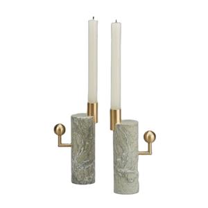 Porte-bougie en marbre, support pour bougie conique, chandelier en pierre vintage, centre de table moderne, décorations de fête, décoration de table à manger, décorations saisonnières - Product Image 1