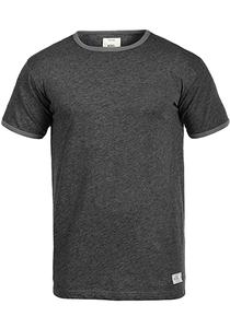 T-shirt uni à col rond 100% coton pour hommes Personnalisez votre impression T-shirt personnalisé gris chiné Vêtements décontractés Ourlet incurvé - Product Image 6