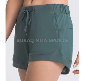 Pantalones cortos de verano para correr y hacer ejercicio para mujer, pantalones cortos deportivos informales a cuadros de secado rápido - Product Image 3