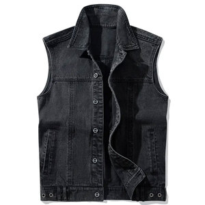 Chaleco Vaquero Casual para Hombre de Alta Calidad al por Mayor, Personalizado, Moderno, de Algodón y Spandex, Transpirable y Ecológico para Otoño - Product Image 1