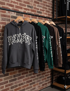 Sudadera con Capucha Gruesa de Felpa Francesa REXFIT SPORTS para Hombre |   Ropa Urbana con Bordado Personalizado y Estilo Desgastado |   Fabricante de Ropa, Sudaderas con Capucha - Product Image 6