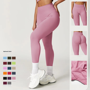 Leggings Deportivos Transpirables hasta la Rodilla para Mujer, Cintura Media, Control de Abdomen, Pantalones de Yoga Elásticos para Gimnasio y Fitness - Product Image 4