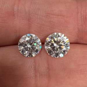 Diamantes Cultivados en Laboratorio, Corte Brillante Redondo, Certificados por IGI, Color D, Claridad VS1, Pulidos a Mano para la Fabricación de Anillos y Pendientes - Product Image 2