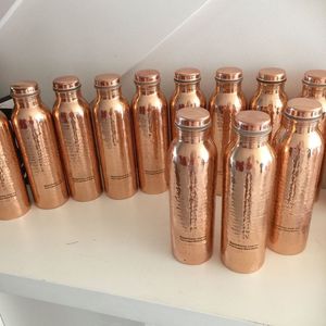 Traditional Indian Copper Water Bottle Authentic Handcrafted Drinking Vessel Inspired by Ancient Wellness Practices - Product Image 5