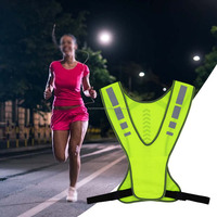 Gilet de course à haute visibilité réglable vêtements de sécurité réfléchissants respirants pour la veste de sécurité de moto d'équitation de nuit en plein air
