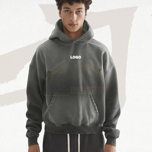 เสื้อฮู้ดดี้โอเวอร์ไซส์ยูนิเซ็กซ์ ยี่ห้อมิราส อินดัสทรี ผ้าฟลีซคอตตอน 100% ซักแล้ว ทรงพอดีตัว มีกระเป๋าจิงโจ้ เหมาะสำหรับฤดูหนาว - Product Image 5