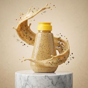 Botella para Aderezo de Ensalada, Forma Woozy, Plástico PET de Grado Alimenticio, 220 ml, Tapa Abatible Transparente para Salsas, Fábrica en Vietnam, OEM, ODM - Product Image 3